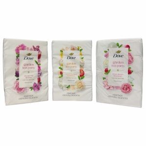 Dove Limited Edition GARDEN TEA PARTY Bar Soaps - 4 of Each Scent (12 Total)